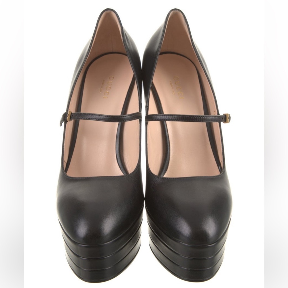 Gucci Platform Leather Pumps - Picture 2 of 5